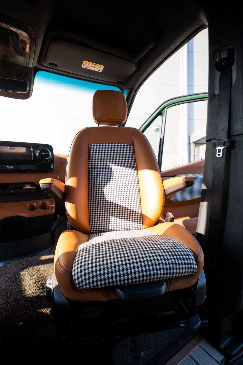 Leather Seat Set with diamond pattern