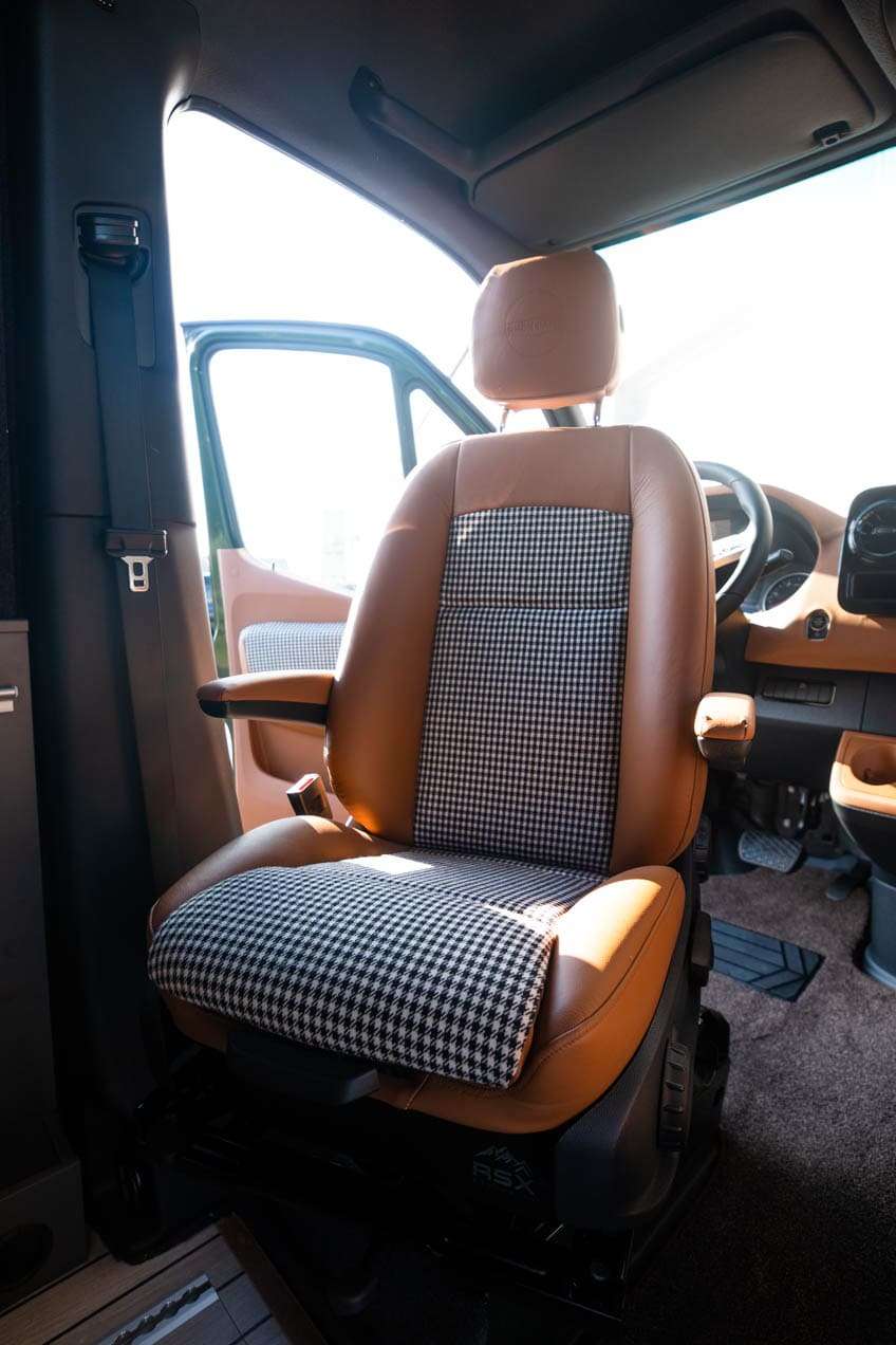 Leather Seat Set with diamond pattern
