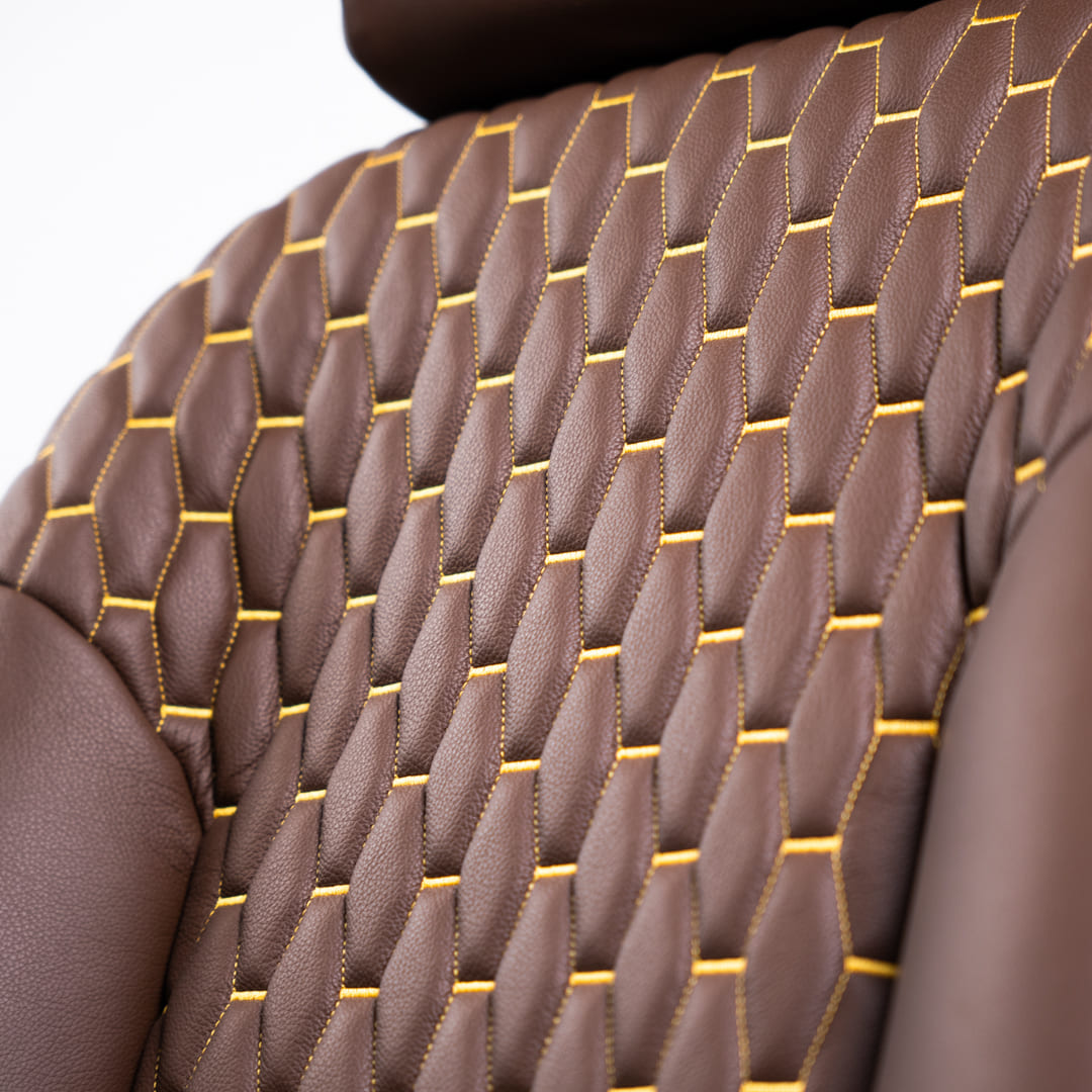 Leather Seat Set with diamond pattern