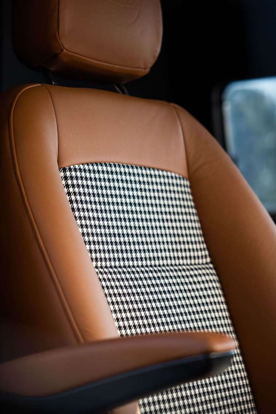 Leather Seat Set with diamond pattern