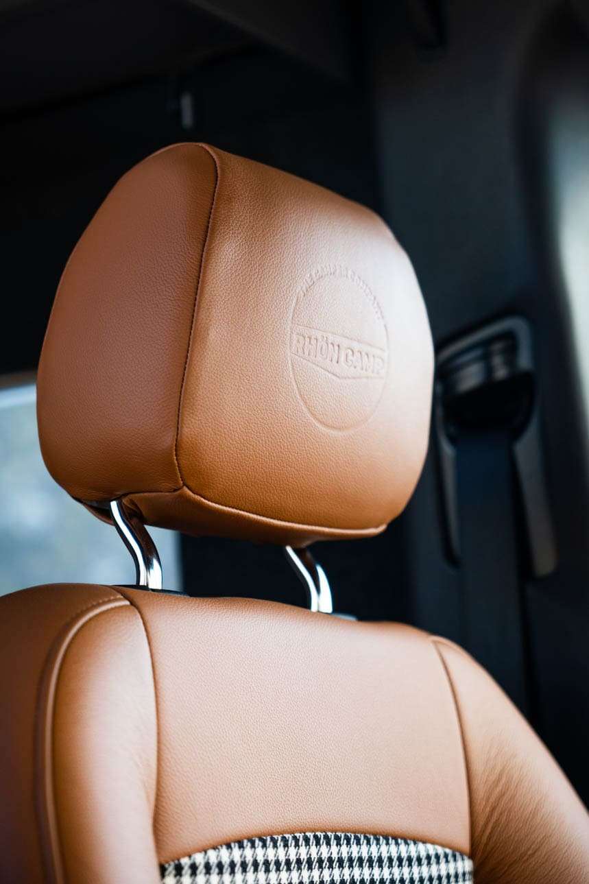 Leather Seat Set with diamond pattern