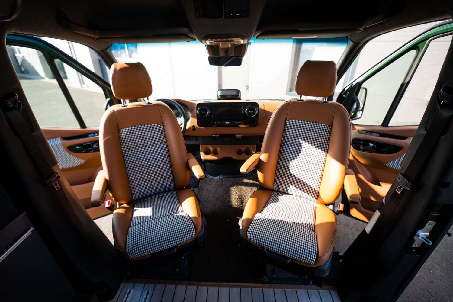 Leather Seat Set with diamond pattern